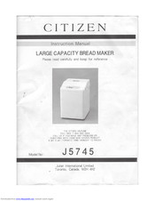 Citizen J5745 Instruction Manual