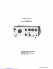 POTOMAC INSTRUMENTS INC. AG-51 Instruction Manual