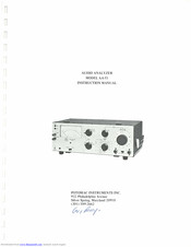 POTOMAC INSTRUMENTS INC. AA-51 Instruction Manual