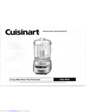 Cuisinart CGC-4PC5 Instruction/Recipe Booklet