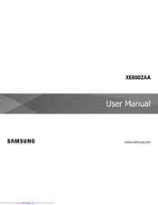 Samsung XE800ZAA User Manual