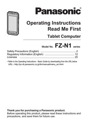 Panasonic FZ-N1A Operating Instructions Manual