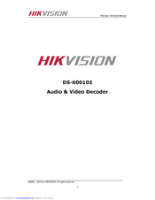 HIKVISION DS-6001DI Series Technical Manual