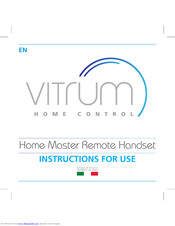 Vitrum Home Master Instructions For Use Manual