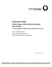Lucent Technologies PacketStar PSAX 8-Port Voice 2-Wire Station Module User Manual