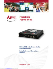 Artel 7250-B7S Installation And Operation Manual