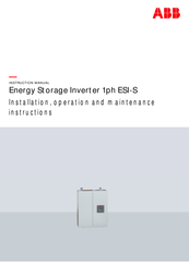 ABB ESI-S Installation, Operation And Maintenance Instructions