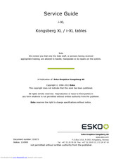 Esko Kongsberg i-XL Service Manual