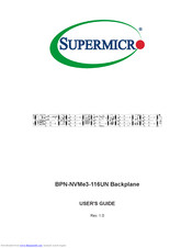 Supermicro BPN-NVMe3-116UN User Manual