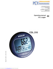 Wohler CDL 210 Operation Manual