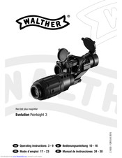 Walther Evolution Pointsight 3 Operating Instructions Manual