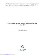 Ortus Lun-25 Installation Manual