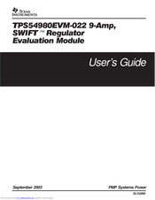 Texas Instruments TPS54980EVM-022 User Manual