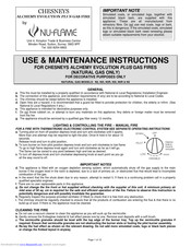 Nu-Flame  Use & Maintenance Instructions