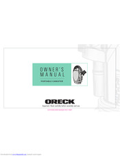Oreck CC1605 Owner's Manual