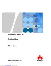 Huawei Band B3 Online Help Manual