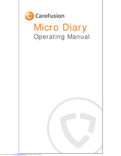 CareFusion Micro Diary Operating Manual