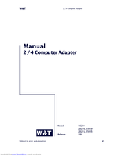 W&T Electronics 25415 Manual