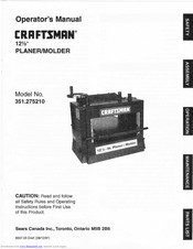 Craftsman 351.275210 Operator's Manual