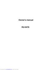 Clarion RU-9478 Owner's Manual