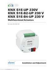 Elsner KNX S1E-B2-UP 230 V Installation And Adjustment Manual