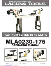 Laguna Tools MLA0230-175 Operating Manual
