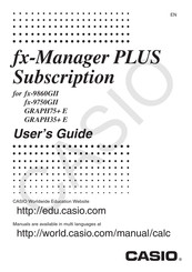 Casio GRAPH35 PLUS E User Manual