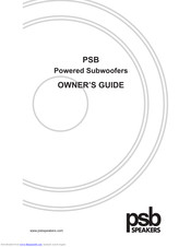 PSB SubSeries 450 Owner's Manual