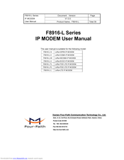 Four-Faith F8916-L-C User Manual