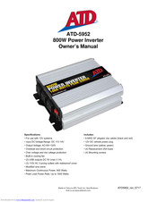 ATD Tools ATD?5952 Owner's Manual