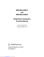 BiPOM Electronics MINI-MAX/ARM-E Technical Manual