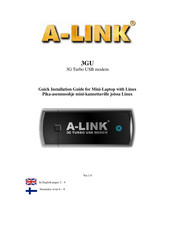 A-Link 3GU Quick Installation Manual