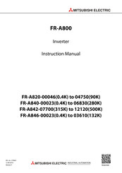 Mitsubishi Electric FR-A842-07700 Instruction Manual