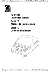 OHAUS FD6H Instruction Manual