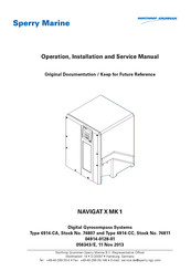 Sperry Marine navigat x mk 1 Operation, Installation And Service Manual