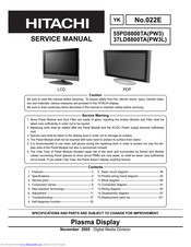 Hitachi 55PD8800TA Service Manual