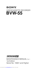 Sony BVW-55 Maintenance Manual