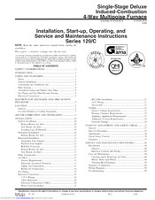 Carrier 135-22/066135 Installation, Start-Up, Operating And Service And Maintenance Instructions