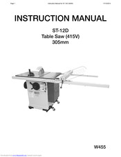 MachineryHouse ST-12D Instruction Manual