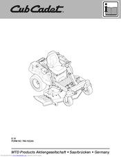 MTD Cub Cadet Operating Manual
