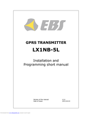 EBS LX1NB-5L Installation And Programming Manual