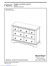 Next ISABELLA WIDE CHEST Assembly Instructions Manual