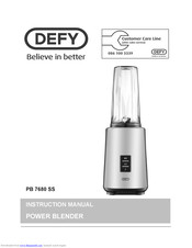 Defy PB 7680 SS Instruction Manual