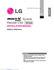LG ARWB80LA2 Installation Manual