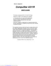 CompuSTAR A311R User Manual