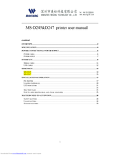 Shenzhen Masung Technology MS-D247 User Manual