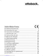 otto bock 50A4 Rhizo Forsa Instructions For Use Manual