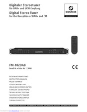 Monacor FM-102DAB Instruction Manual