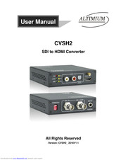 ALTIMIUM CVSH2 User Manual
