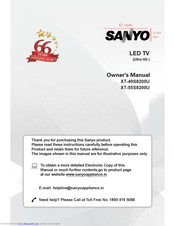 Sanyo XT-49S8200U Owner's Manual